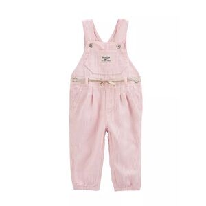 NWOT OshKosh B’Gosh pink striped overalls size 12 month